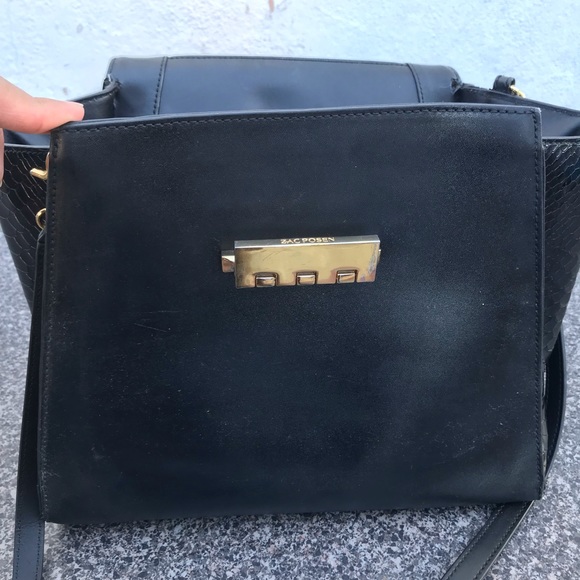 Zac Posen Womens Eartha Iconic Leather Satchel Shoulder Hand Bag Purse. - Picture 7 of 10